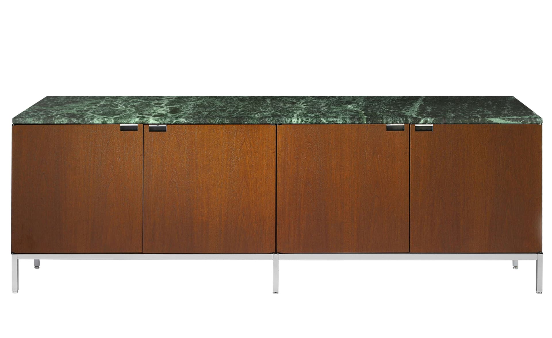 2544M / all cabinets / satin chrome base / medium brown mahogany body / satin coated verdi alpi marble top / no central locking system