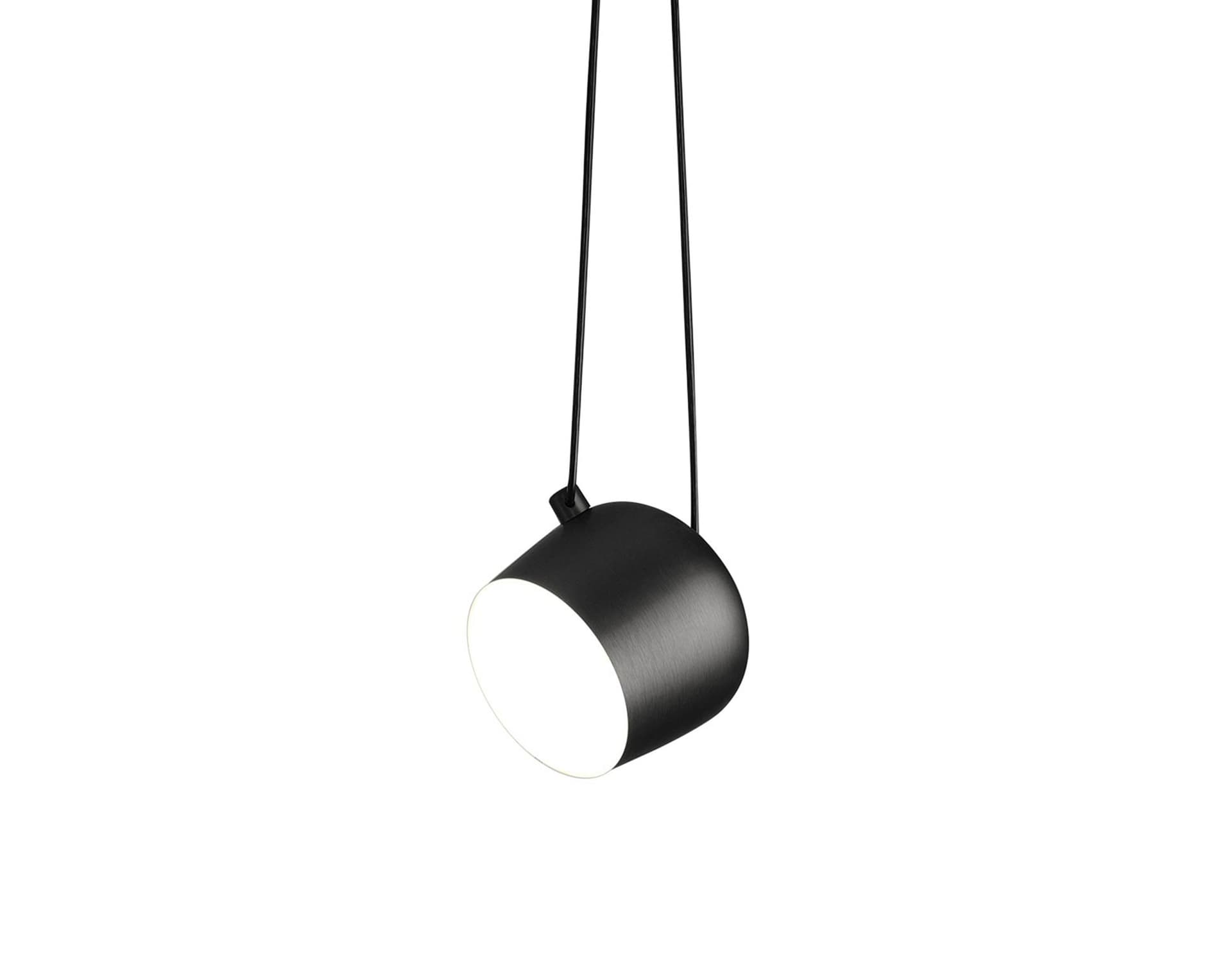 aim pendant lamp / small / black / add multi-pendant white canopy