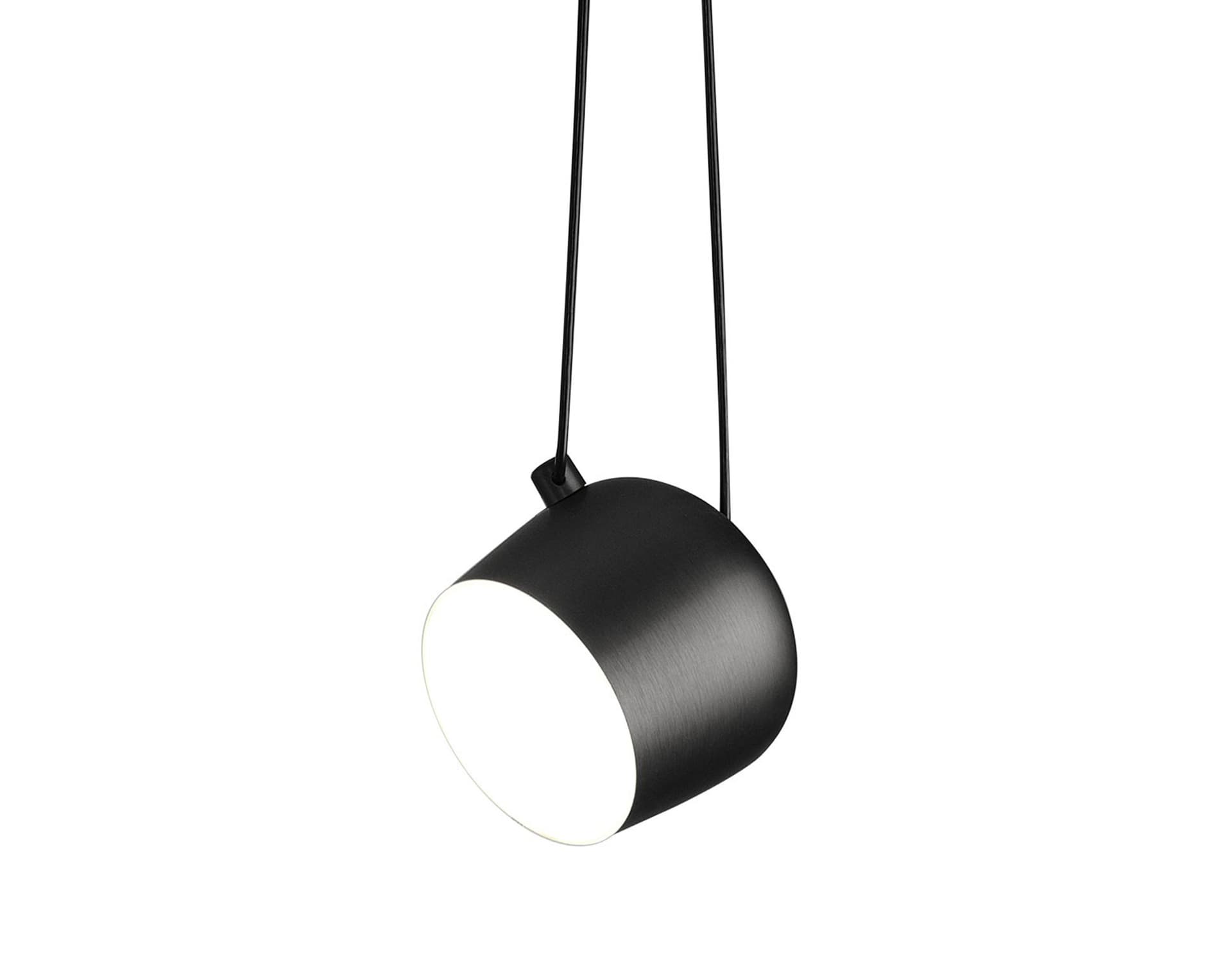 aim pendant lamp / large / black / add multi-pendant white canopy