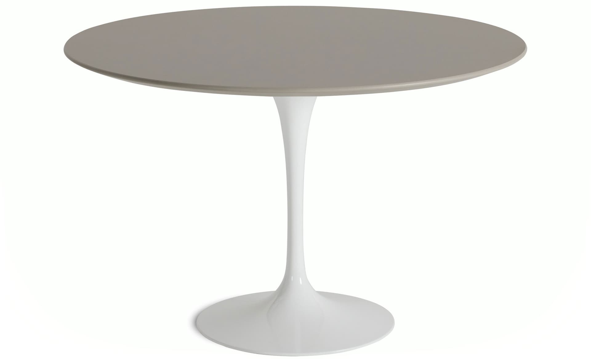 saarinen dining table - 54" round / high gloss - white / laminate - modern clay
