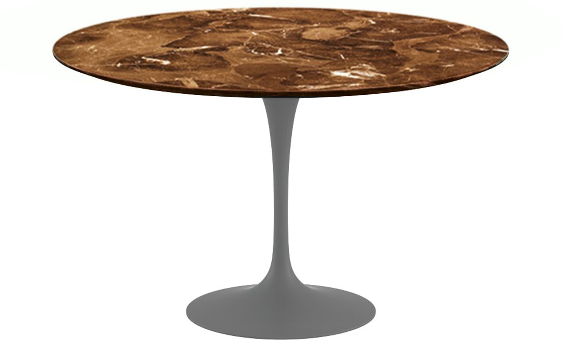 saarinen dining table - 54" round / satin - grey / satin marble - espresso