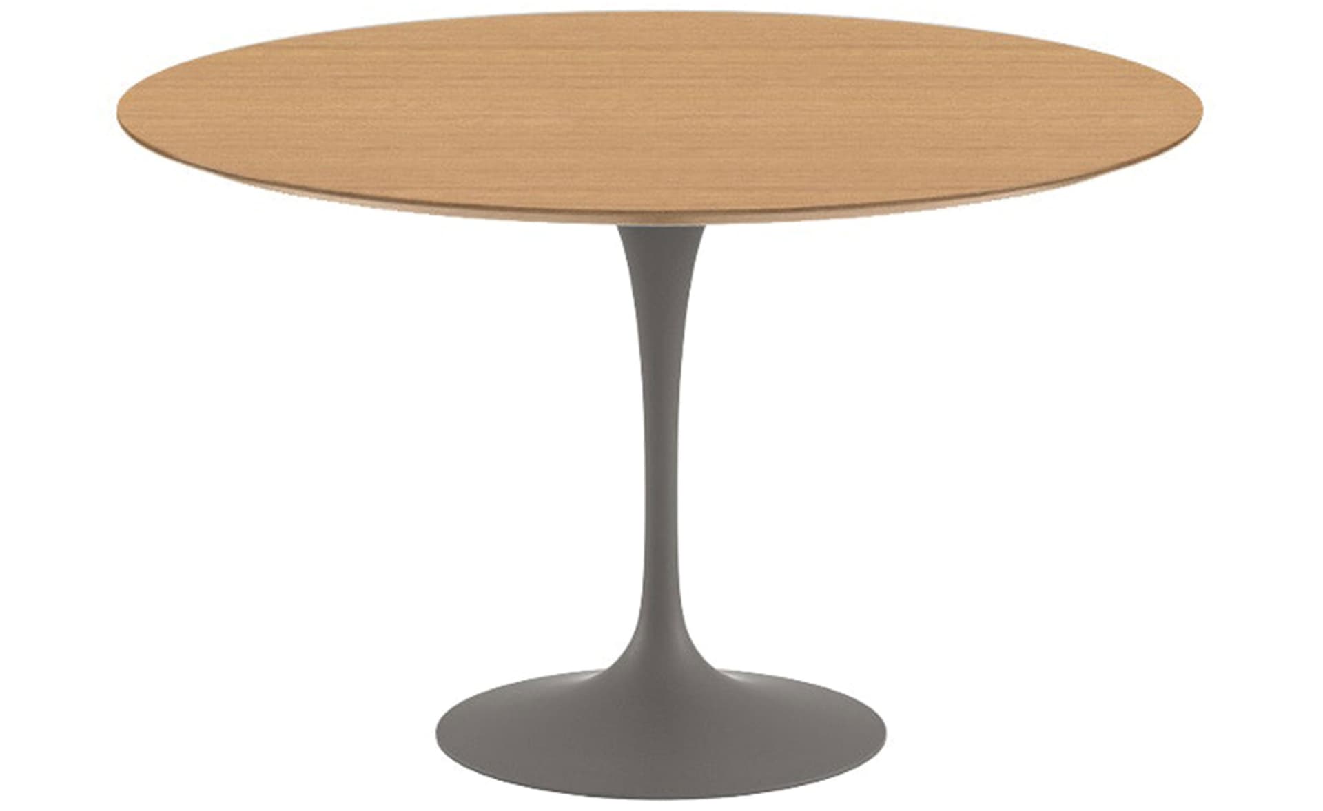 saarinen dining table - 54" round / satin - grey / veneer - light oak