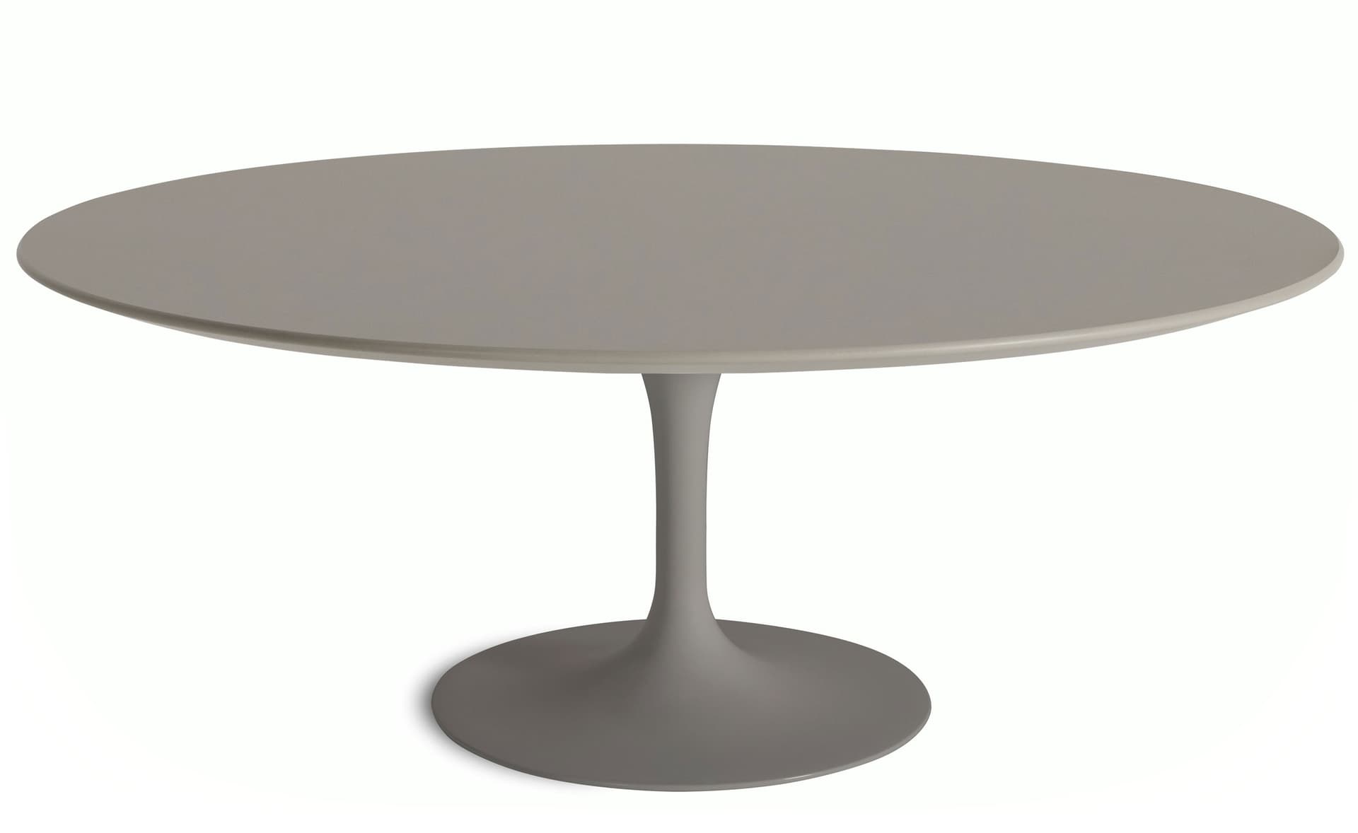 saarinen coffee table - 42" oval / satin - grey / laminate - modern clay