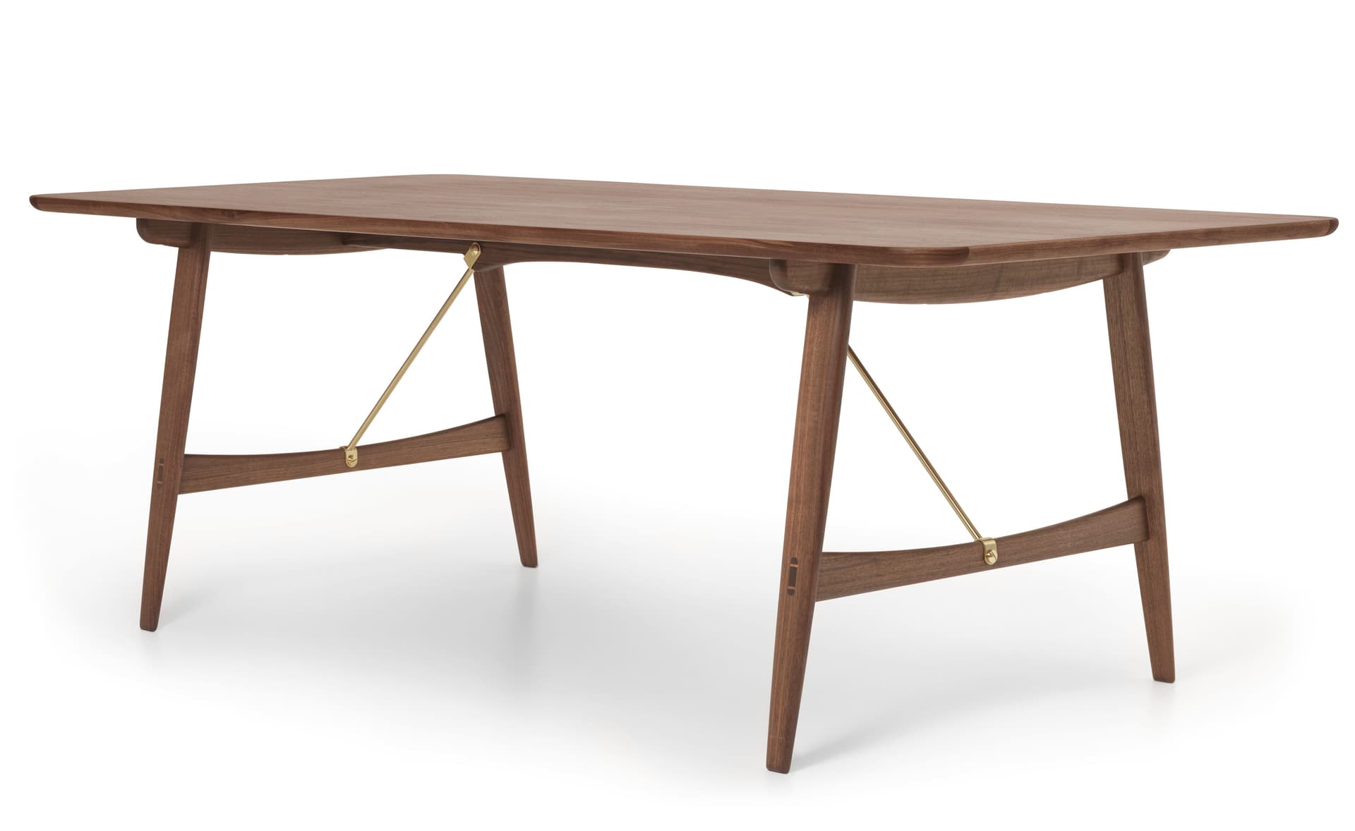 BM1160 Hunting Table / 82.7" x 37.4" - walnut, oil / brass