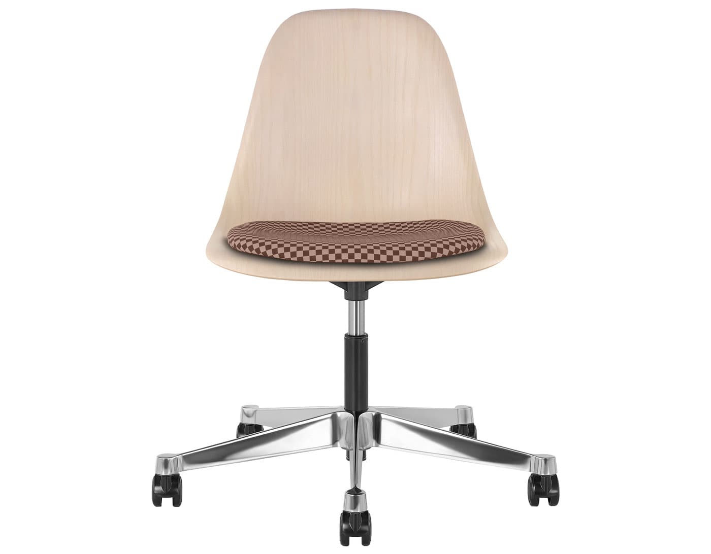 black - 2" hard double wheel casters - carpet (UD) / white ash (A2) / checker - siena dark/khaki (V1206)