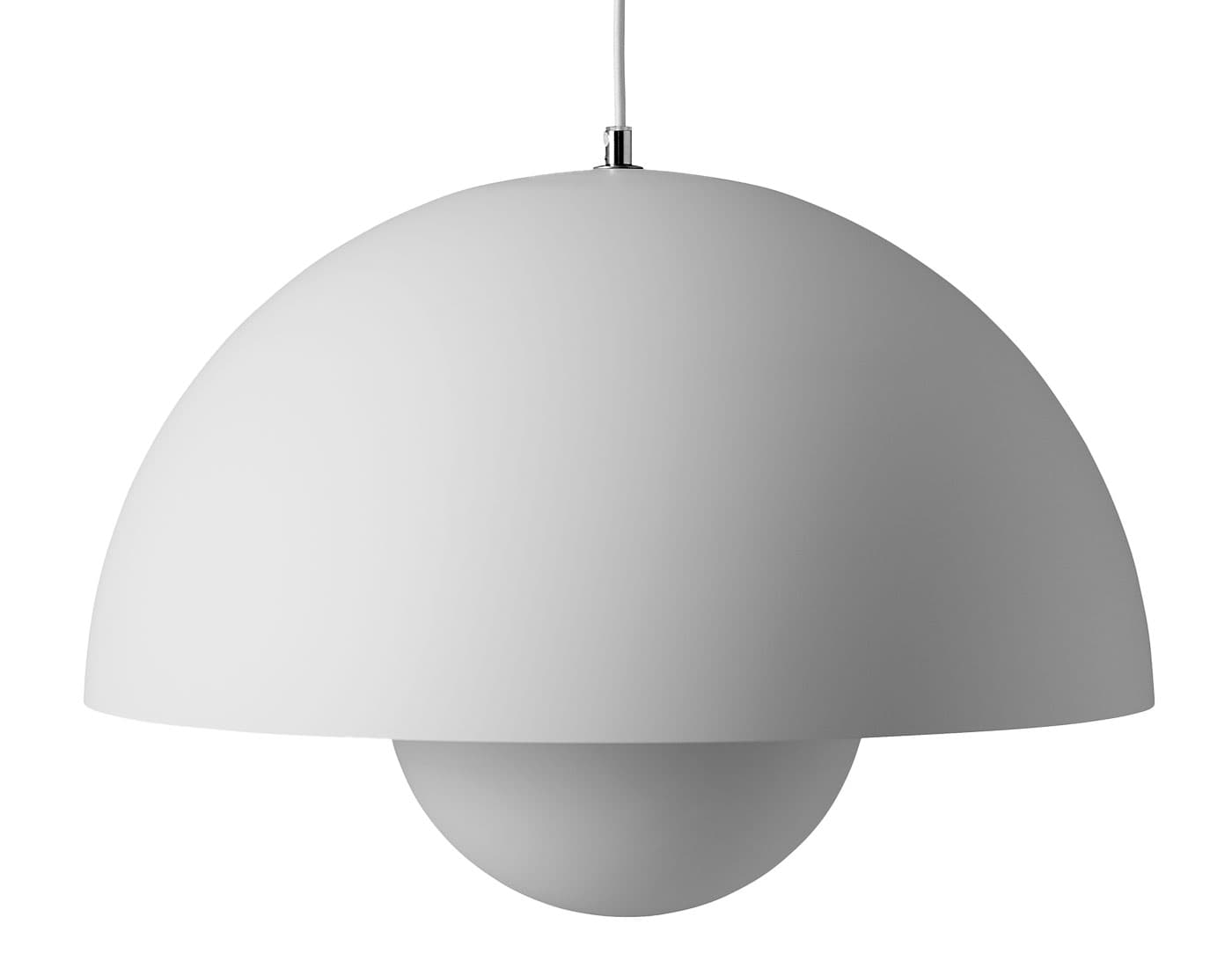 Flowerpot VP2 Pendant Lamp / standard - fabric cord (color matched to shade) / matte white