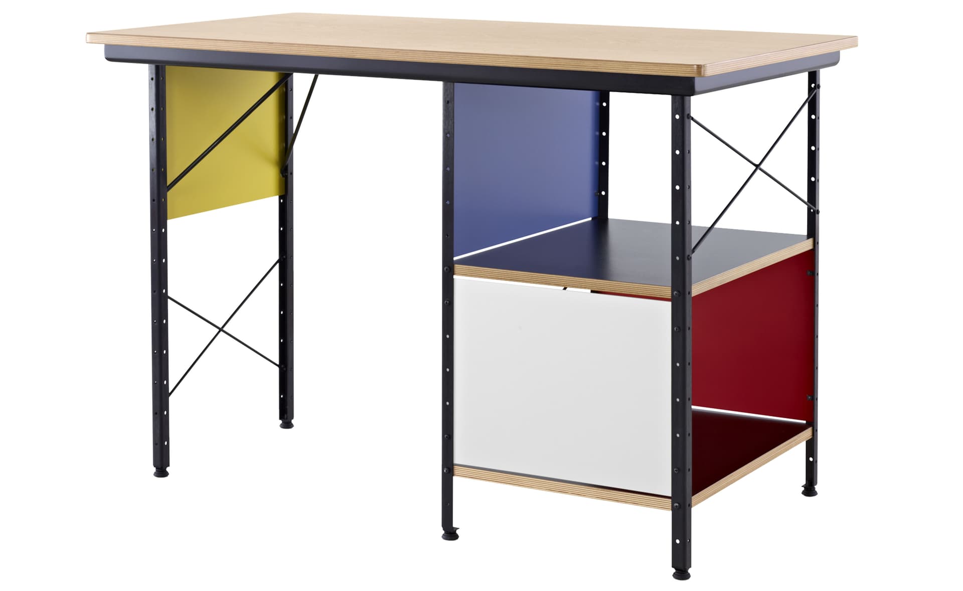 Eames Desk Unit with Open Storage / black  / multi-color
