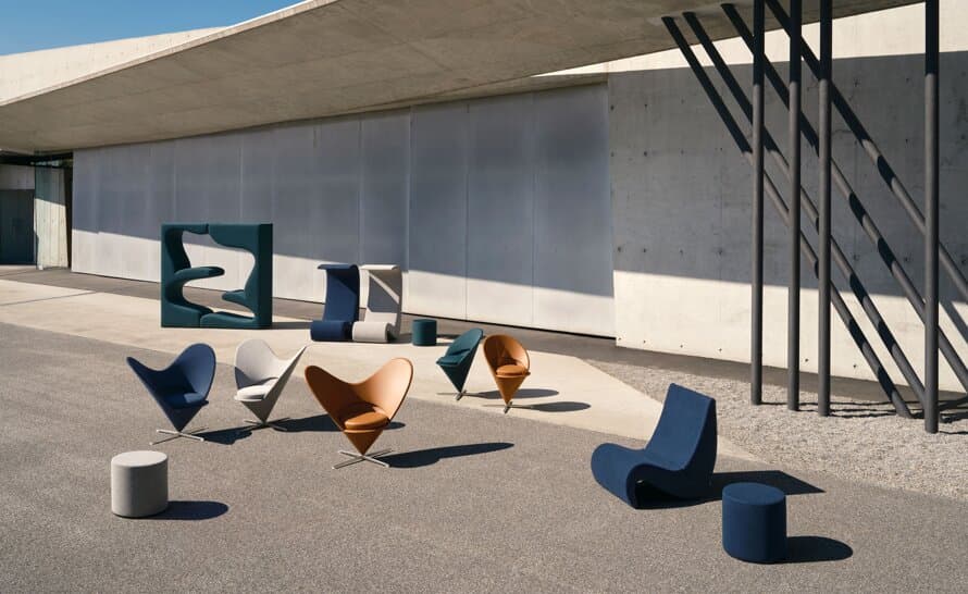 panton amoebe highback chair