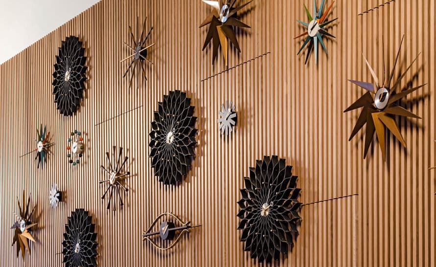 george nelson ball clock in natural beech