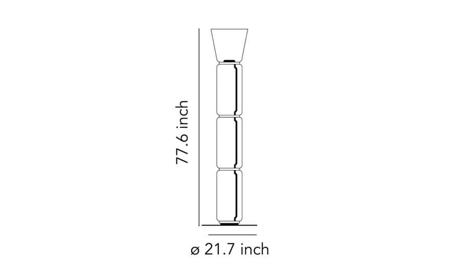 noctambule f3 floor lamp with cone