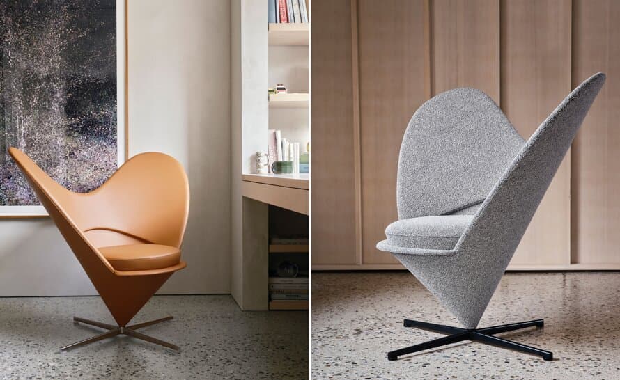 verner panton heart cone chair