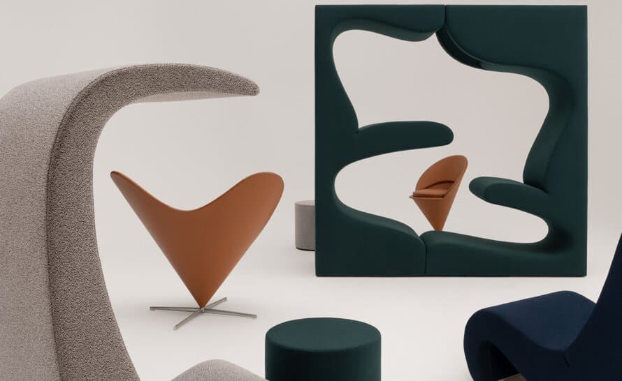 verner panton heart cone chair