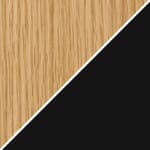 18" diameter / oak top - M71 finish / matte black base