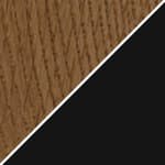 17" diameter oak top - 870 finish / matte black base, flute, & stem
