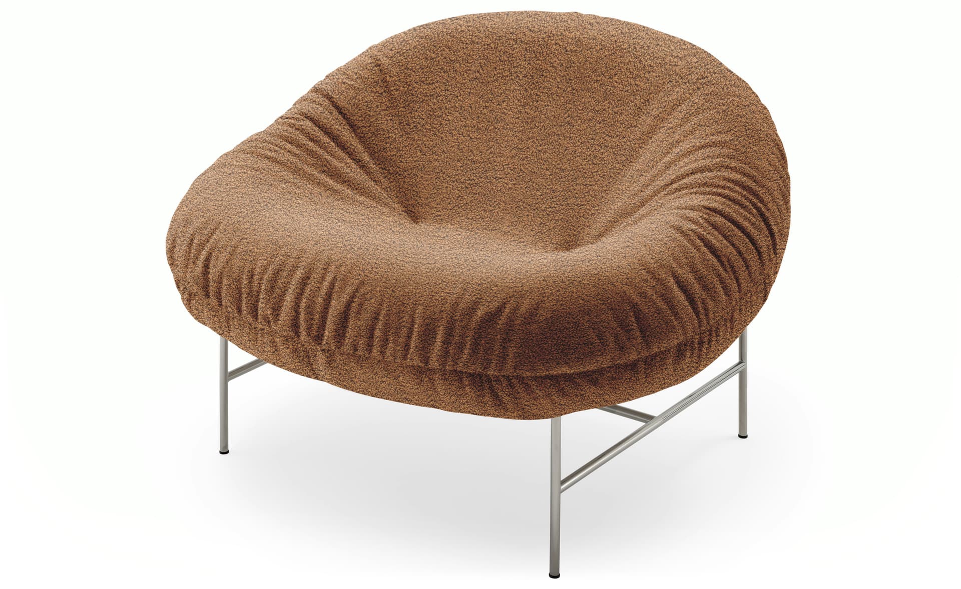 Perron Bun Lounge / chrome base / puff, bronze