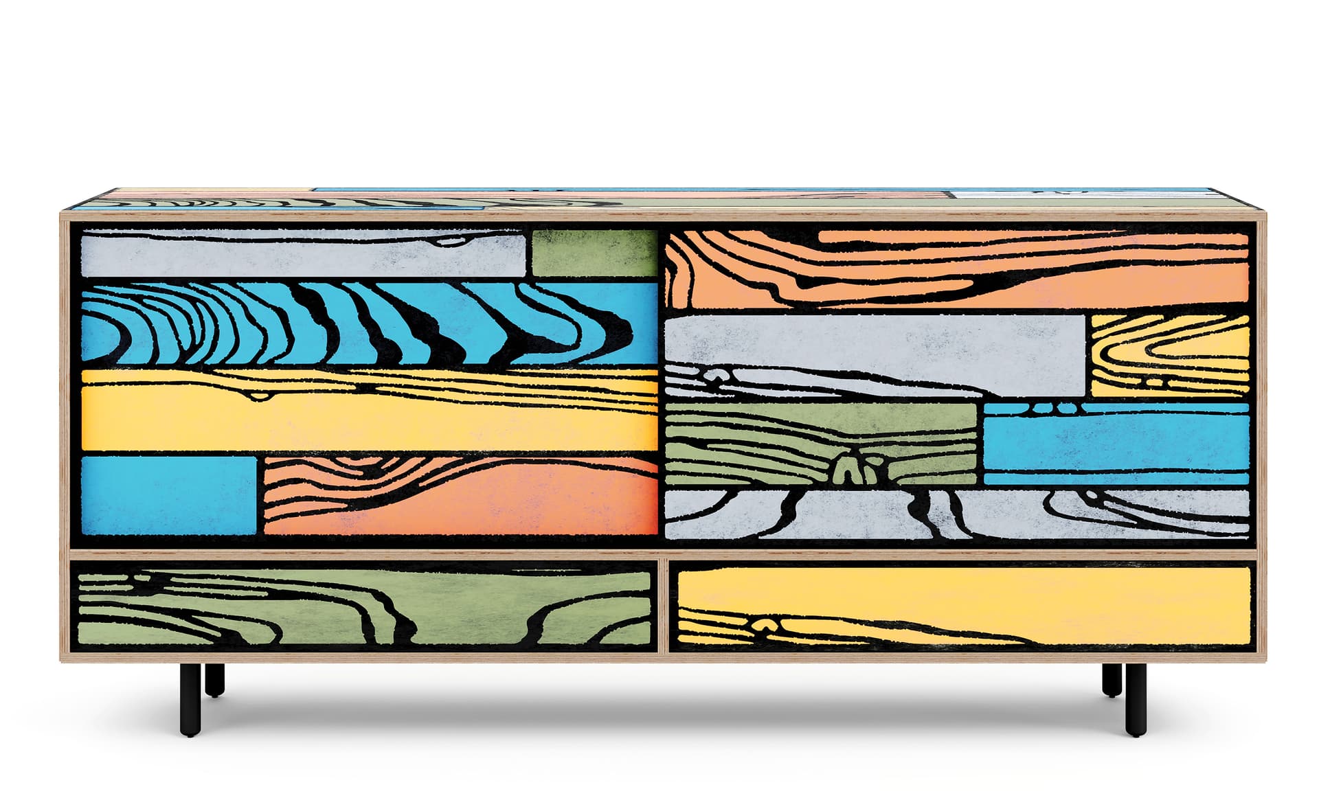 Wrongwoods Credenza / five color - Palm Springs