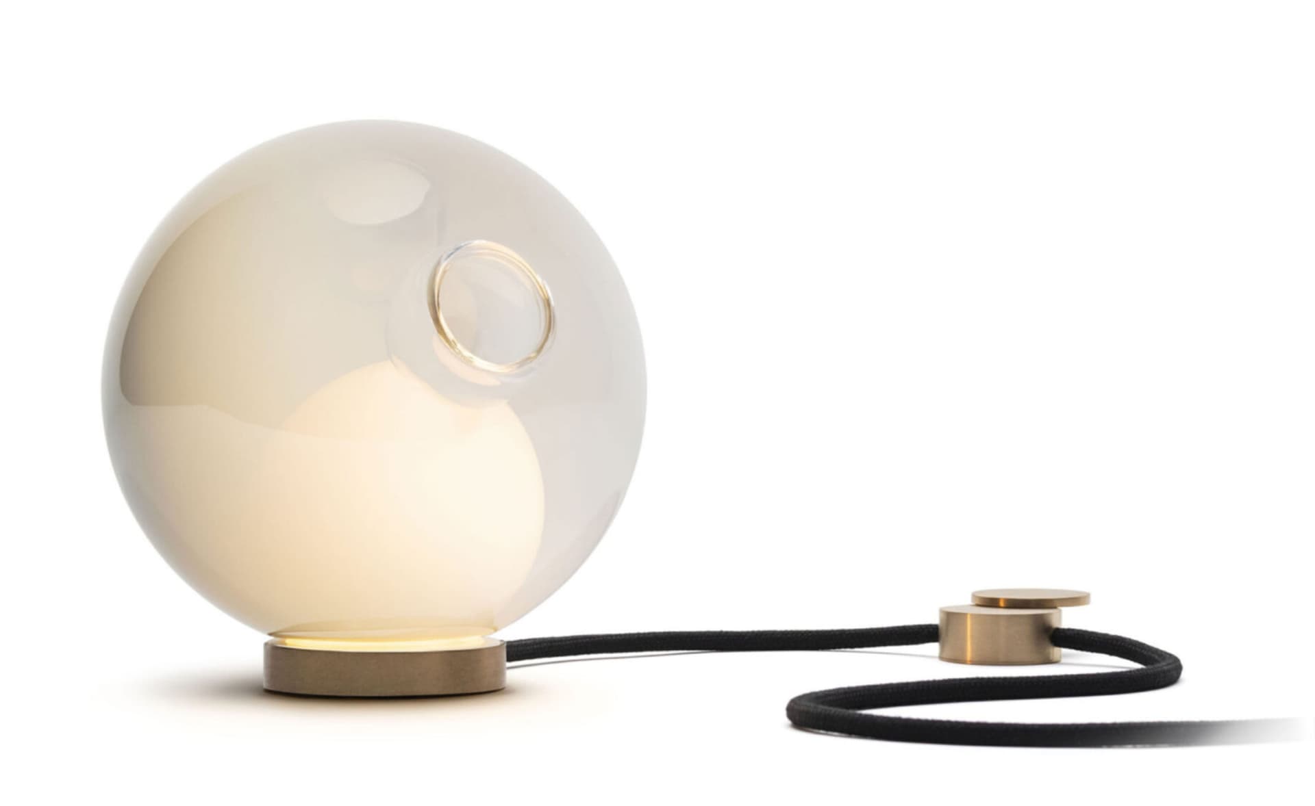 Bocci 28t Table Lamp / LED - 2500K / brass / opaque grey 3