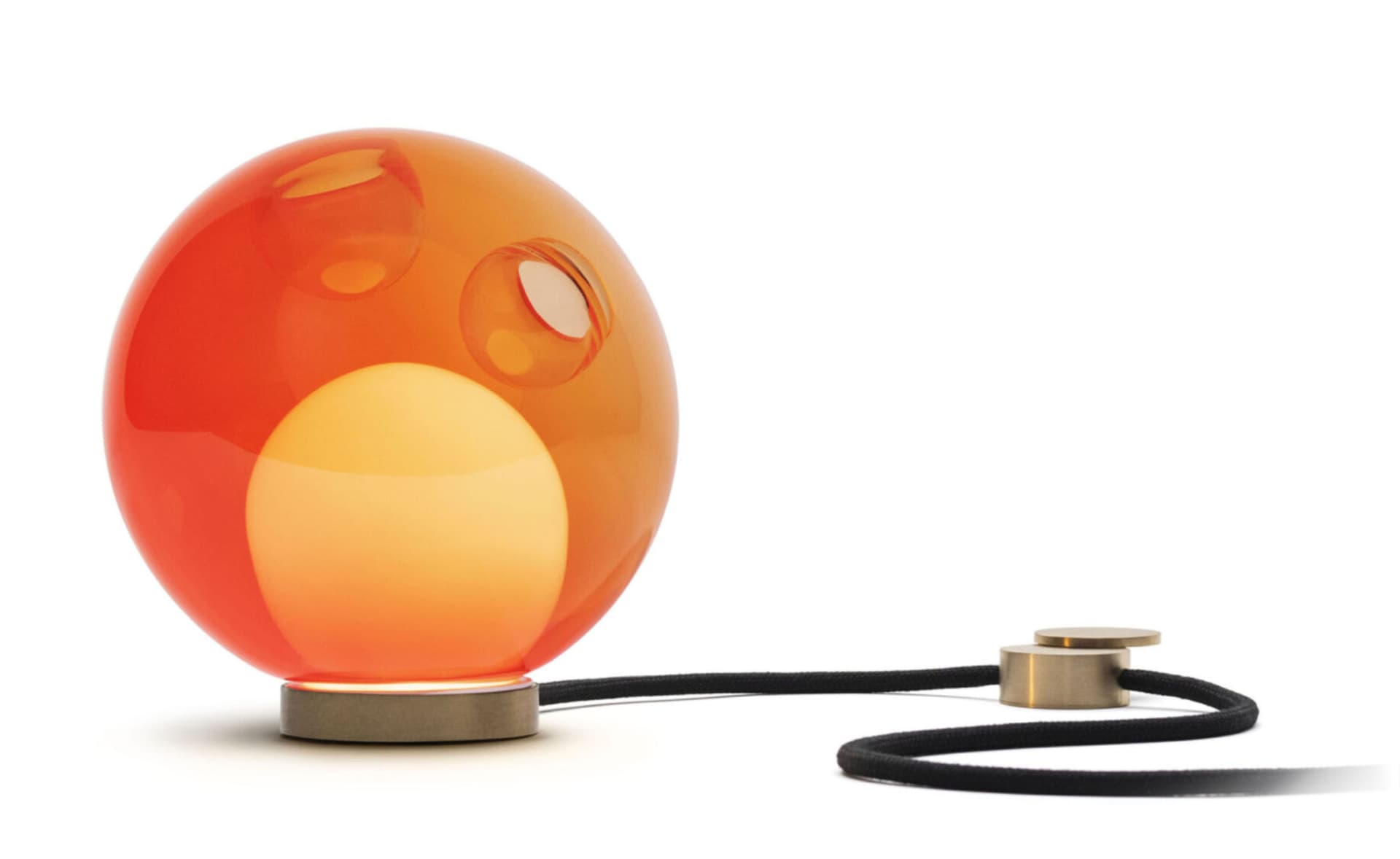 Bocci 28t Table Lamp / LED - 2500K / brass / translucent orange 2