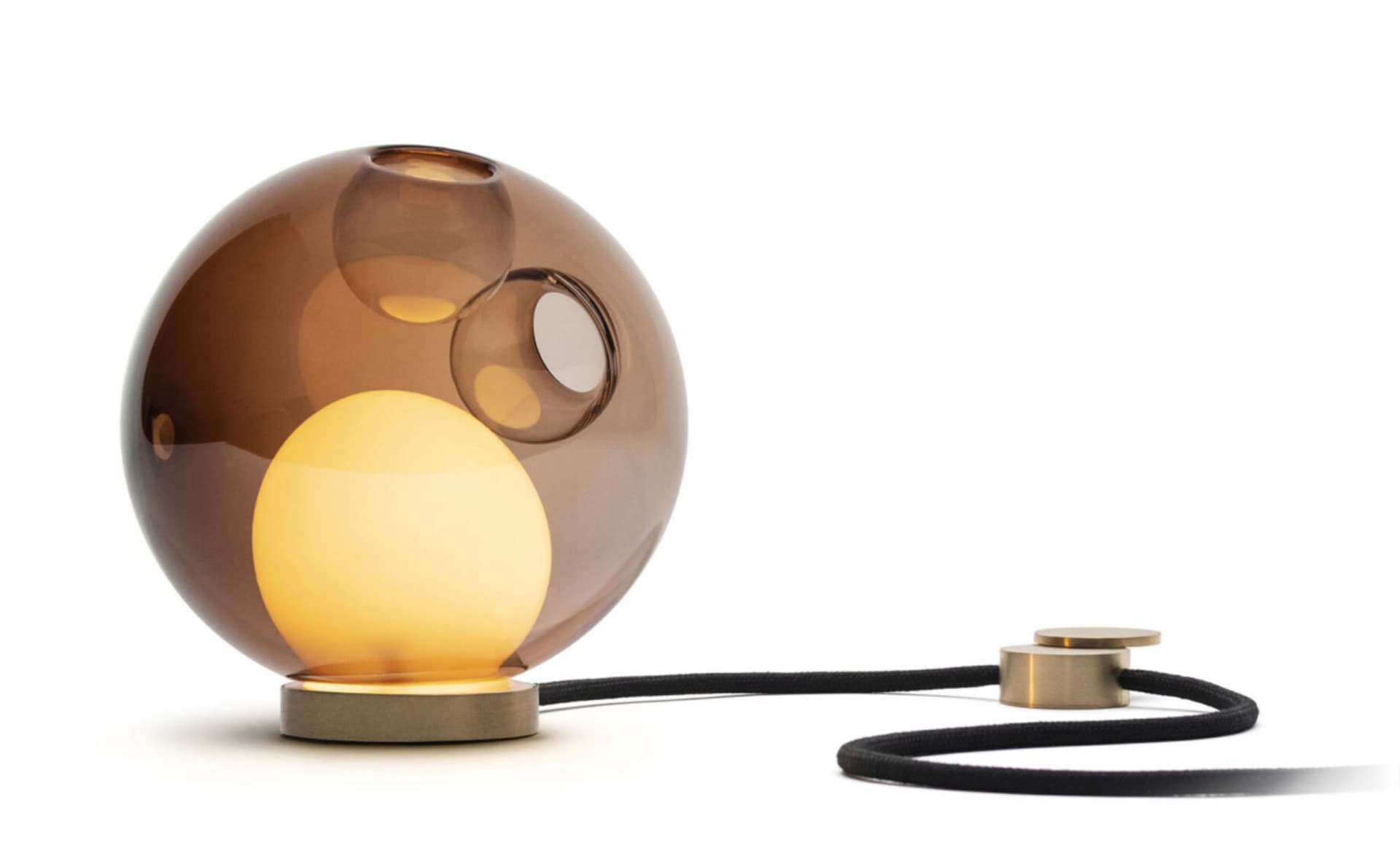 Bocci 28t Table Lamp / LED - 2500K / brass / translucent orange 4