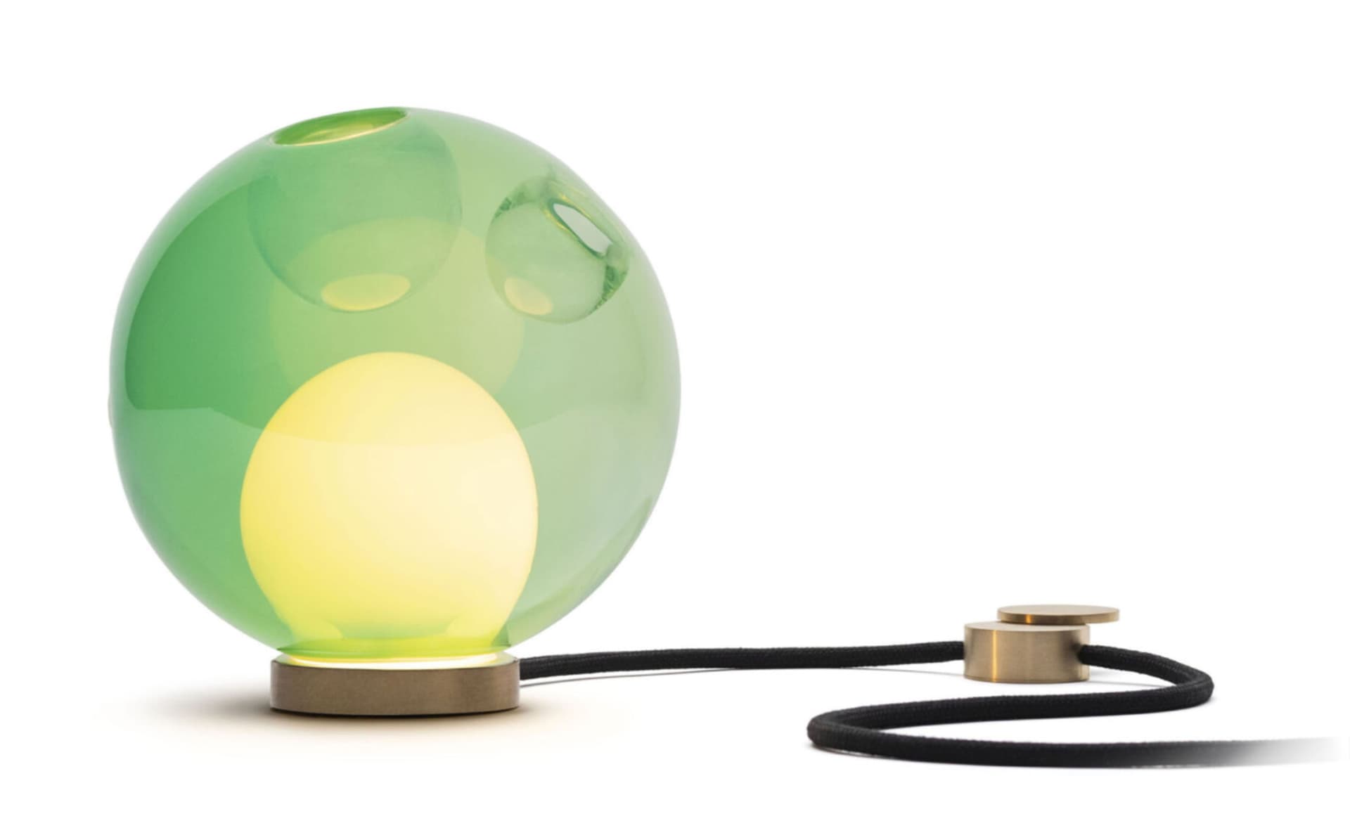 Bocci 28t Table Lamp / LED - 2500K / brass / opaque green 5