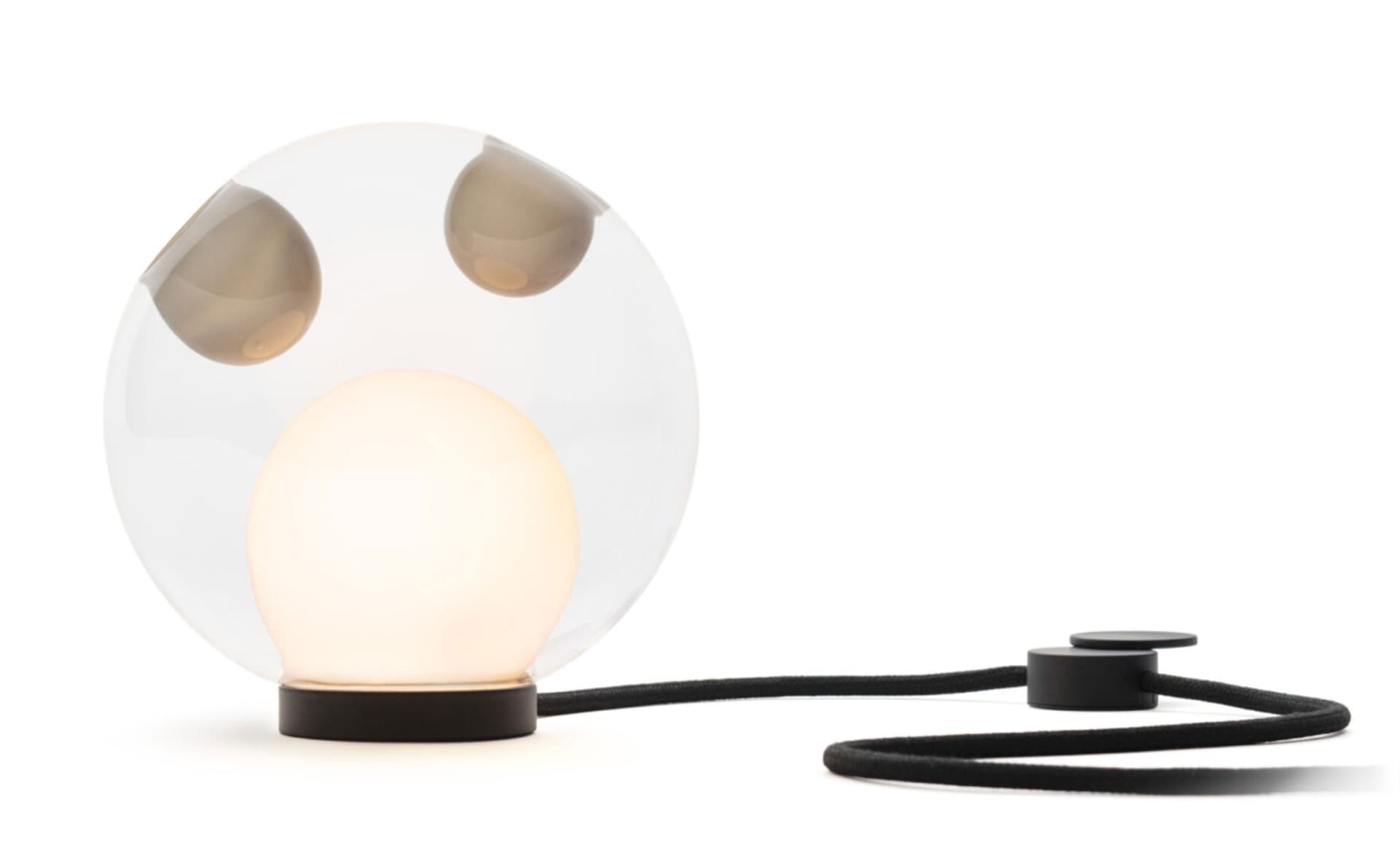 Bocci 28t Table Lamp / LED - 2500K / black / clear with opaque beige 1 inclusions