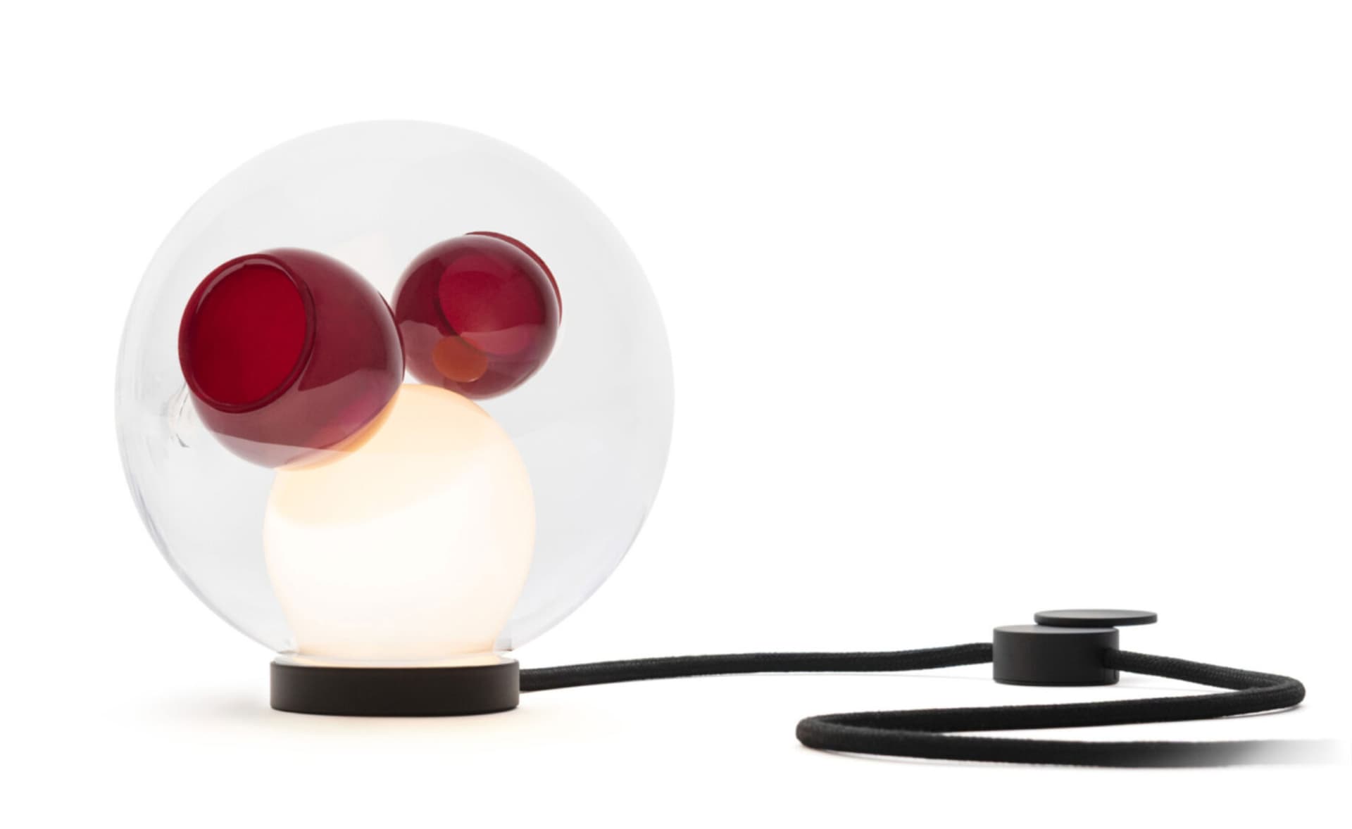 Bocci 28t Table Lamp / LED - 2500K / black / clear with red 1 inclusions
