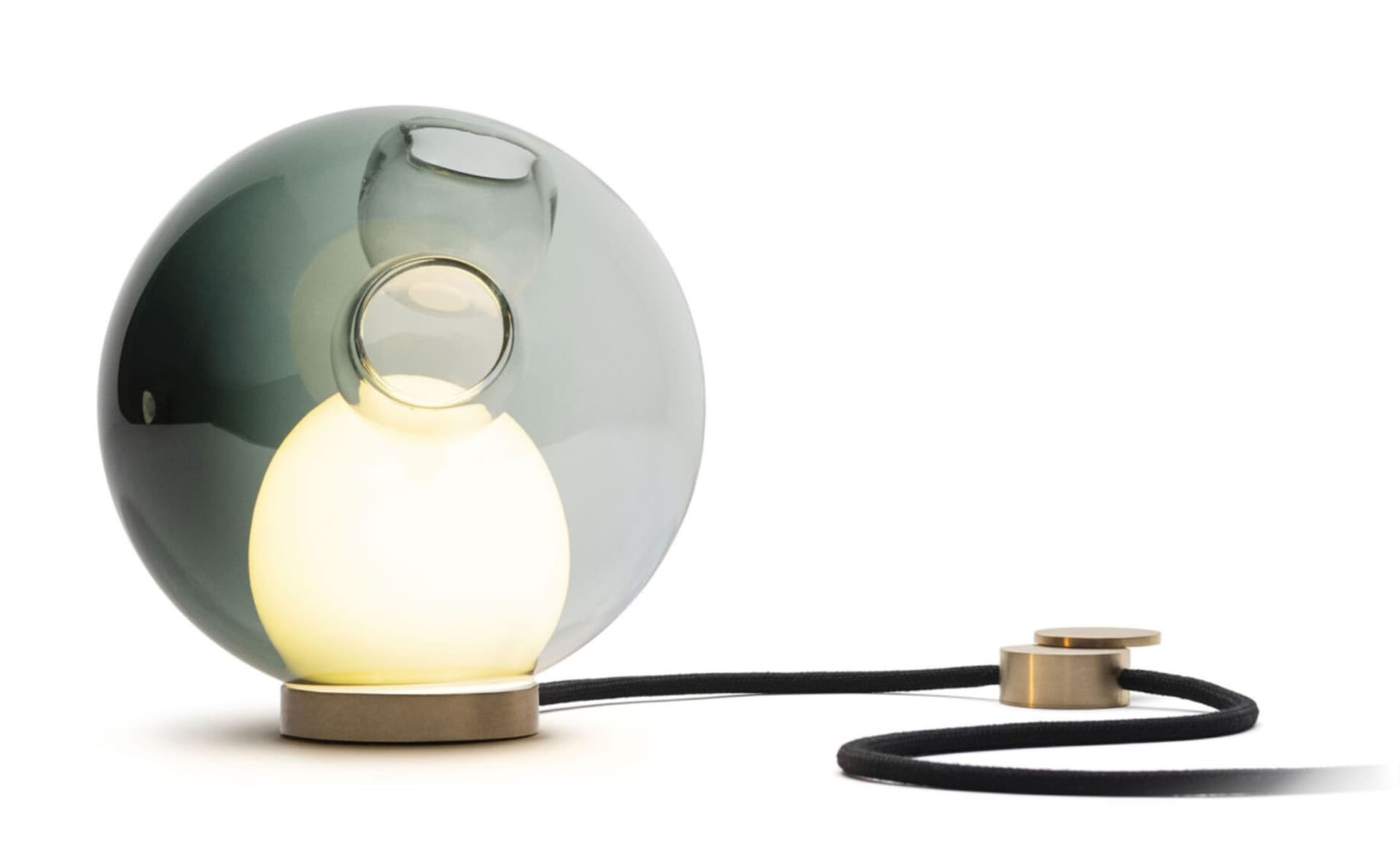 Bocci 28t Table Lamp / LED - 2700K / brass / translucent blue 4