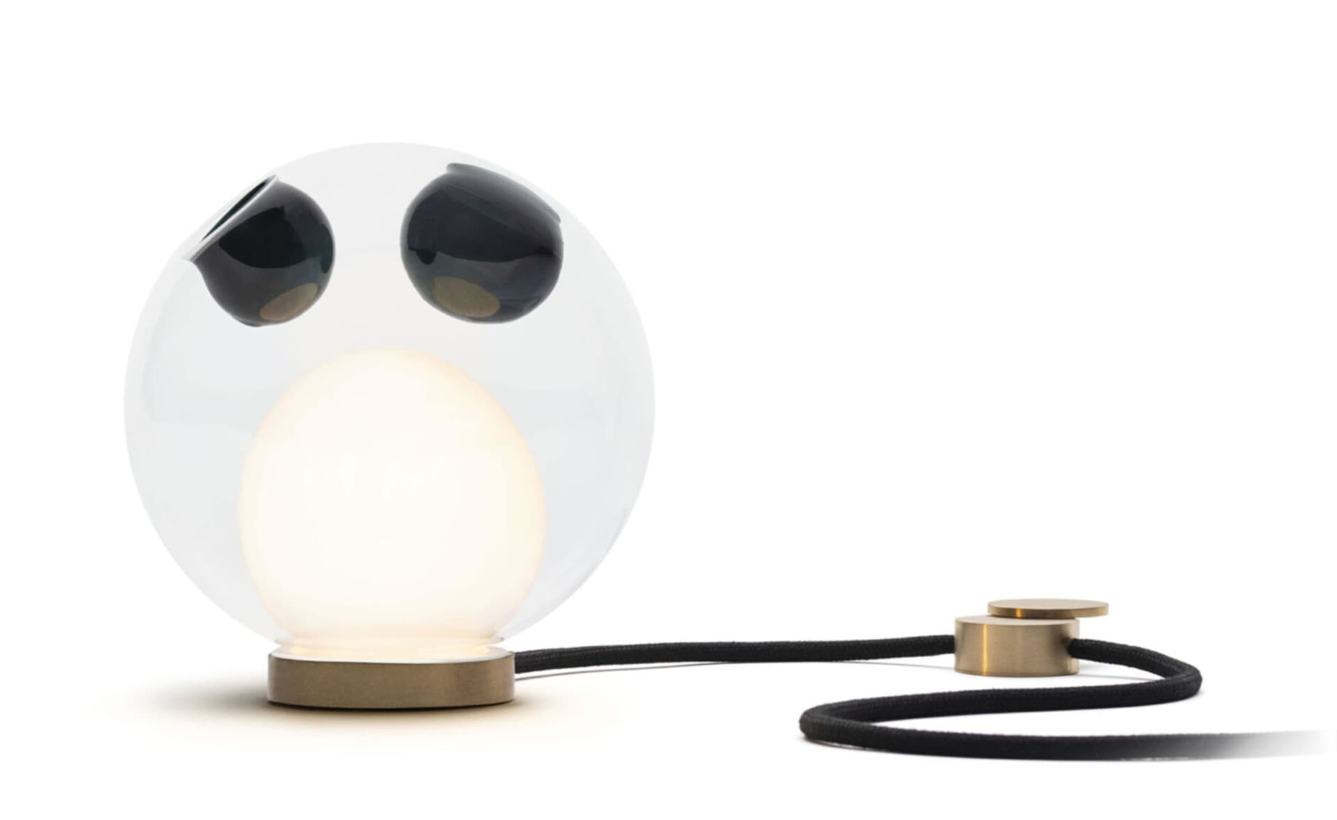 Bocci 28t Table Lamp / LED - 2700K / brass / clear with blue 4 inclusions