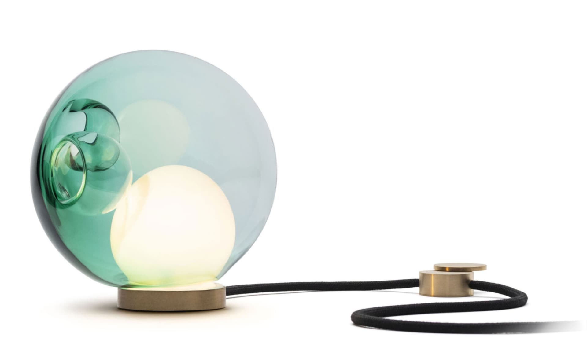 Bocci 28t Table Lamp / LED - 2700K / brass / translucent green 2