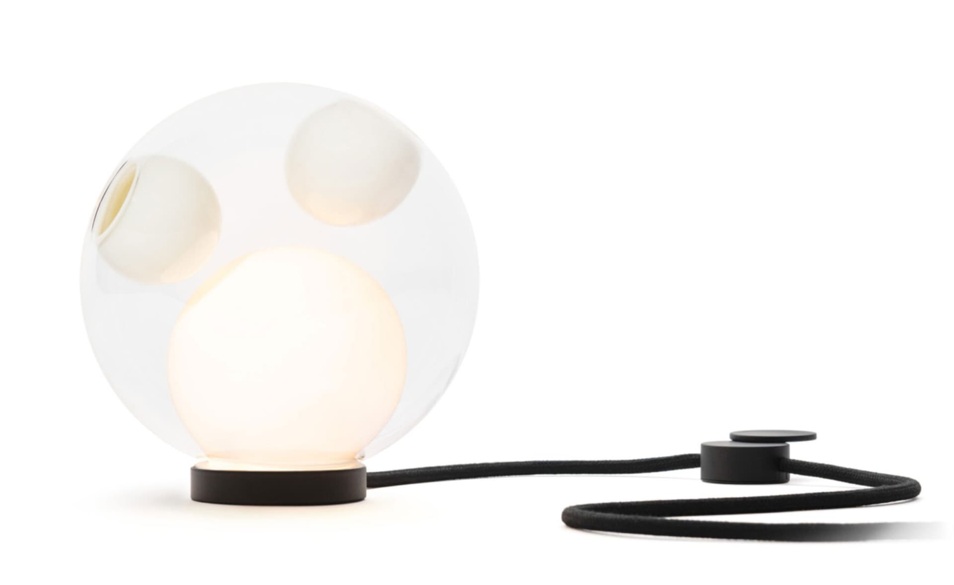 Bocci 28t Table Lamp / LED - 2700K / black / clear with opaque white 2 inclusions