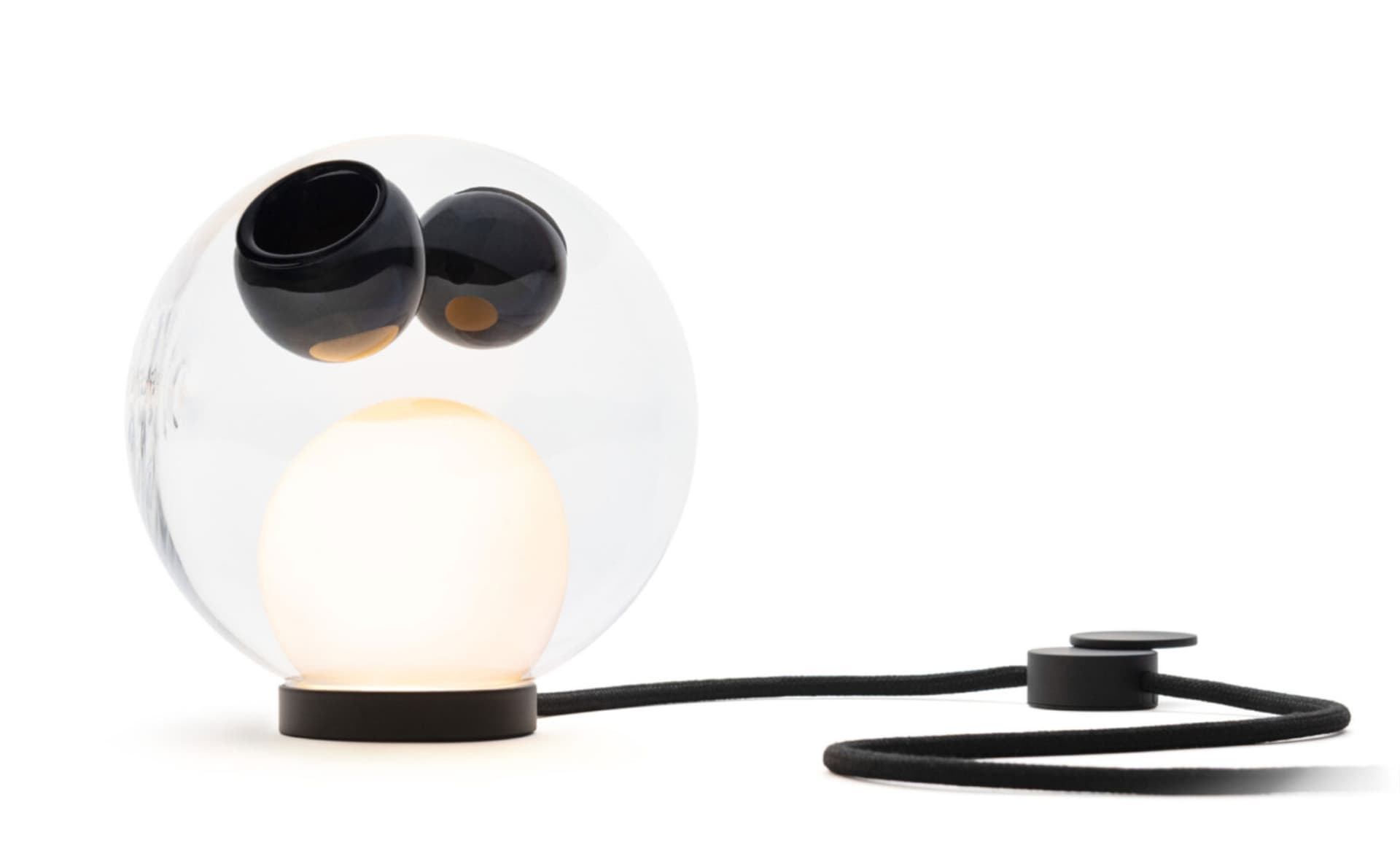 Bocci 28t Table Lamp / LED - 2700K / black / clear with grey 2 inclusions