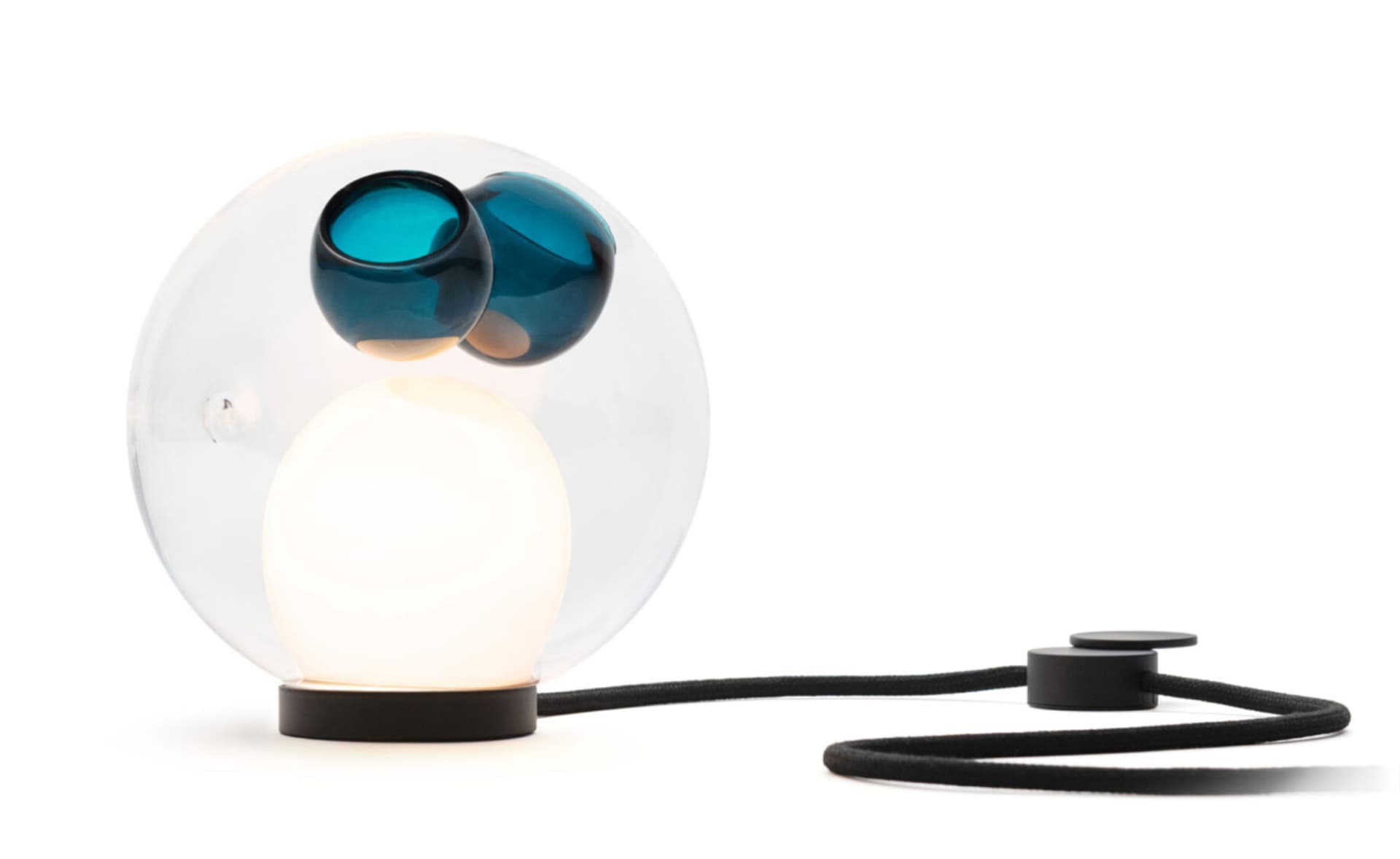Bocci 28t Table Lamp / LED - 2700K / black / clear with blue 1 inclusions