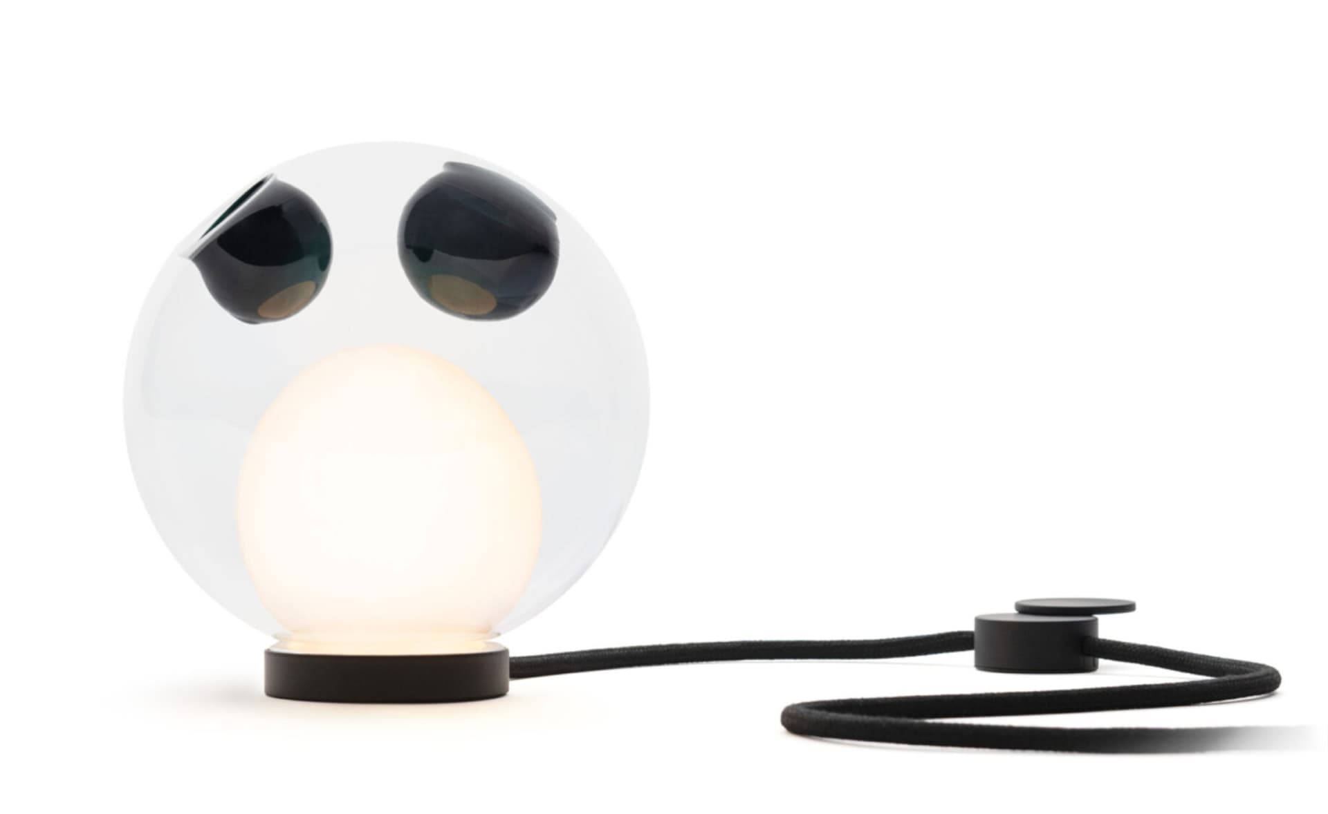 Bocci 28t Table Lamp / LED - 2700K / black / clear with blue 4 inclusions