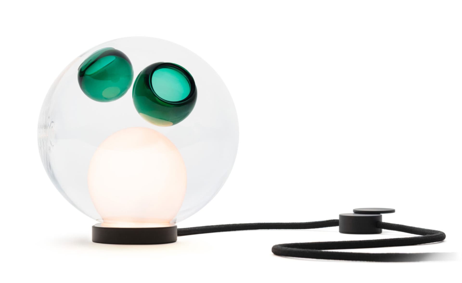 Bocci 28t Table Lamp / LED - 2700K / black / clear with green 2 inclusions