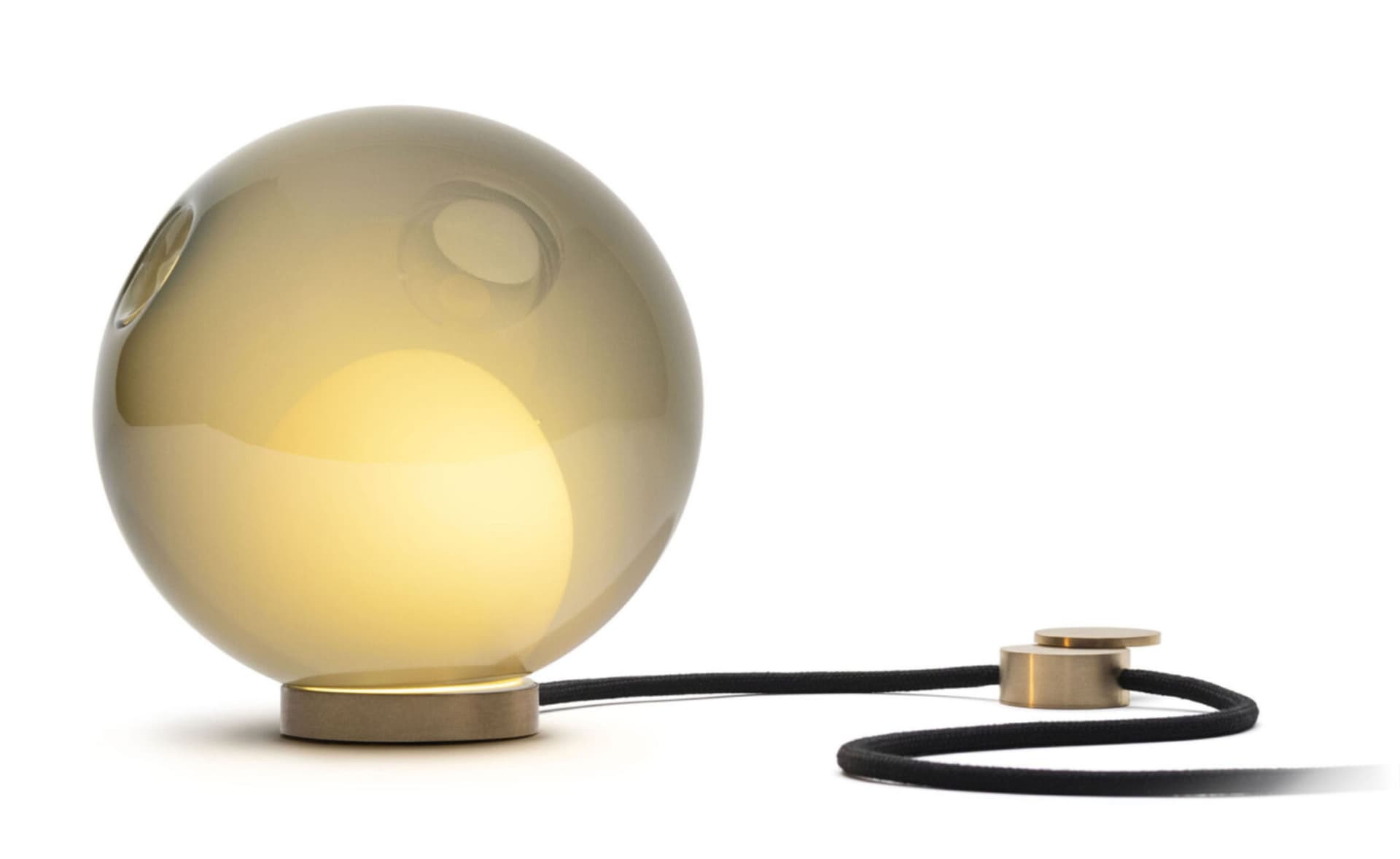 Bocci 28t Table Lamp / LED - 3000K / brass / opaque grey 2