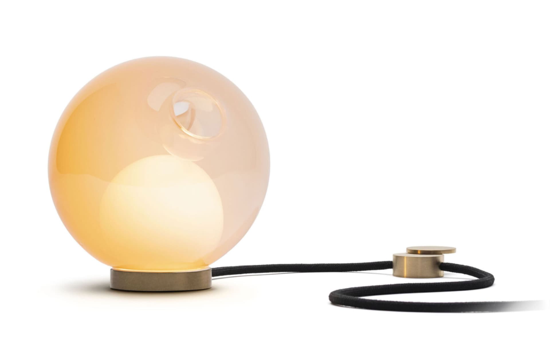 Bocci 28t Table Lamp / LED - 3000K / brass / opaque orange 1