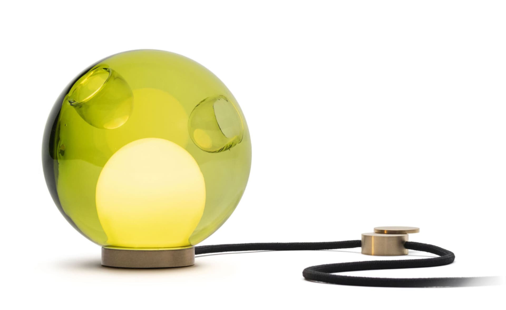 Bocci 28t Table Lamp / LED - 3000K / brass / translucent green 1
