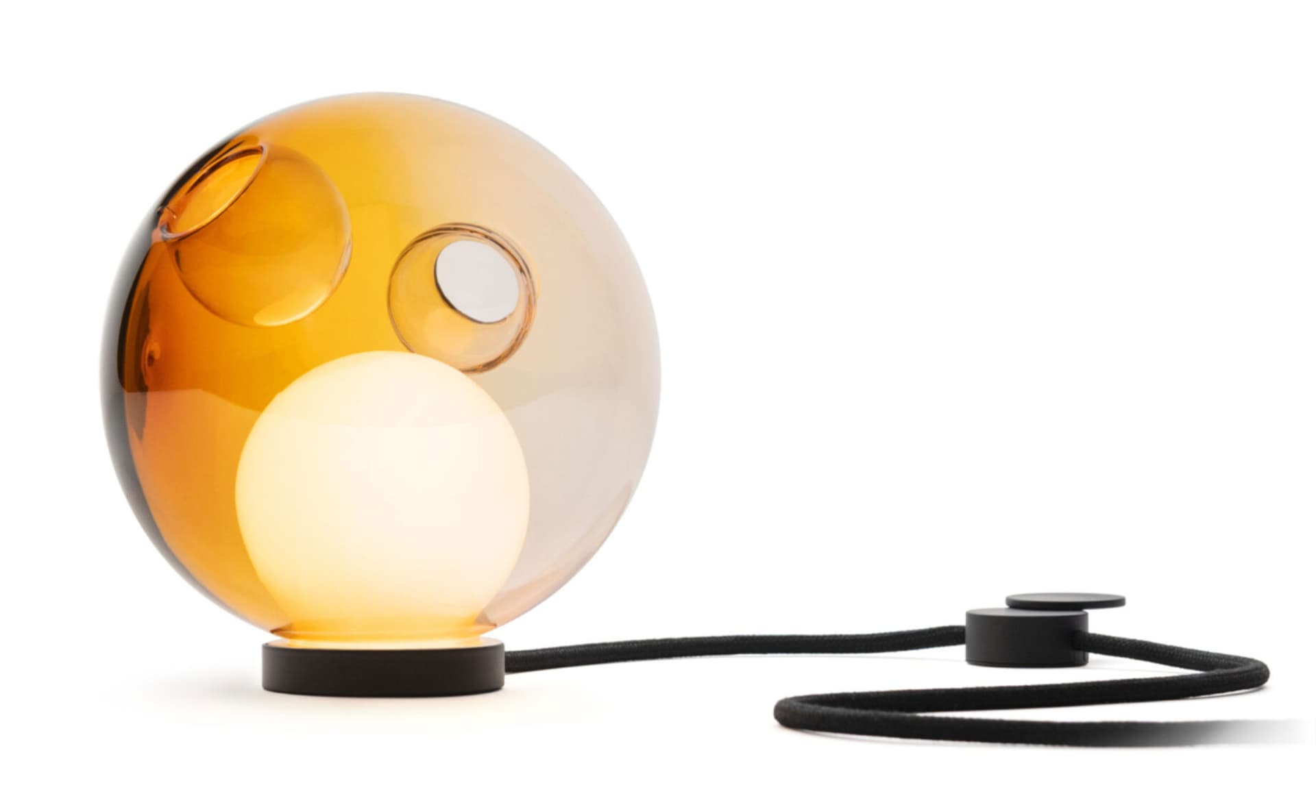 Bocci 28t Table Lamp / LED - 3000K / black / translucent orange 1