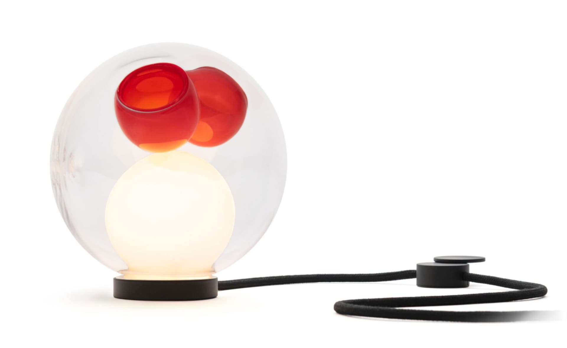 Bocci 28t Table Lamp / LED - 3000K / black / clear with orange 2 inclusions