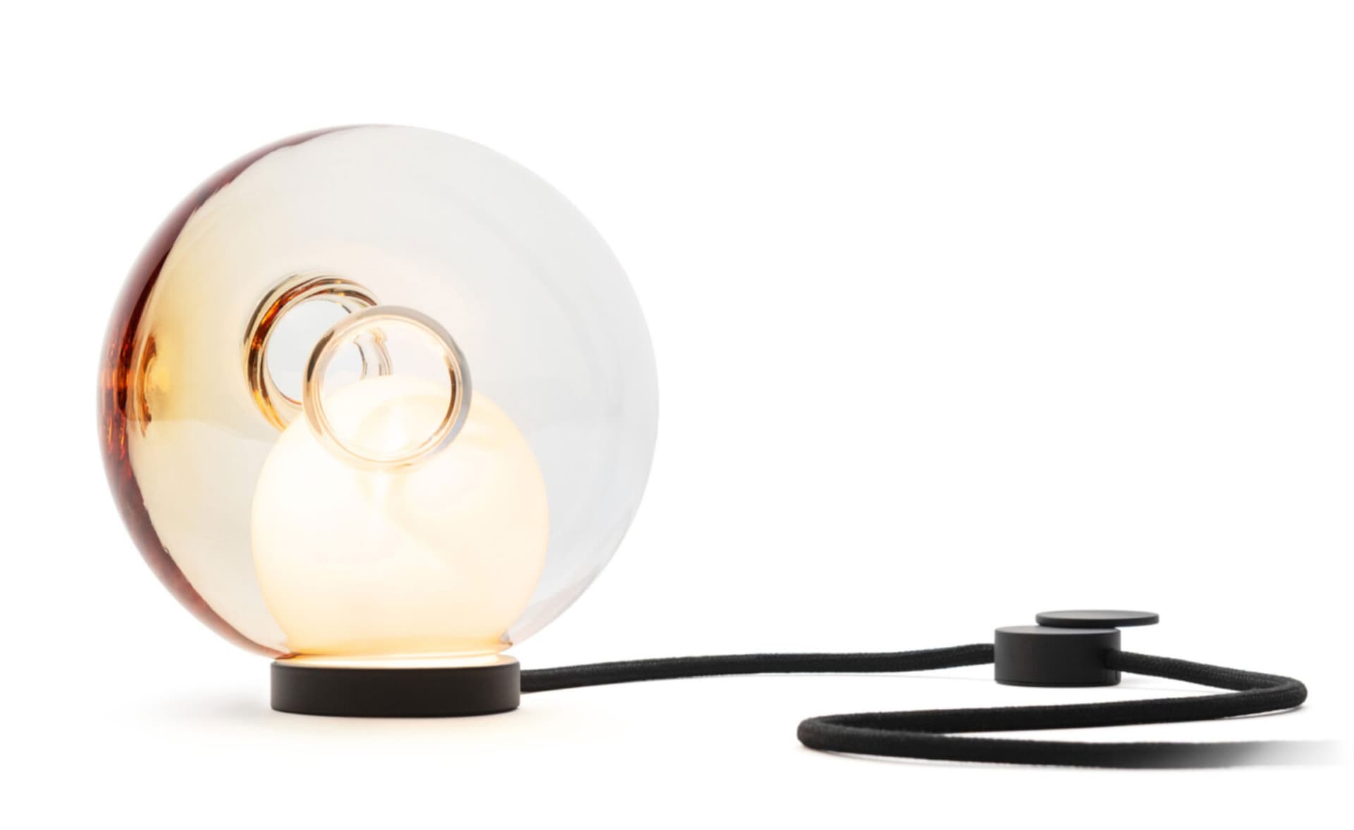 Bocci 28t Table Lamp / LED - 3000K / black / translucent yellow 4