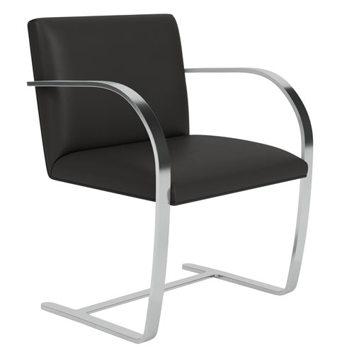 brno chair - flat bar frame by Mies van der Rohe for Knoll
