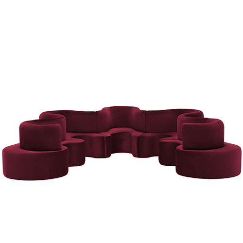 cloverleaf 5 unit sofa by Verner Panton for VerPan