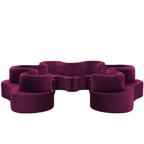 cloverleaf 6 unit sofa by Verner Panton for VerPan