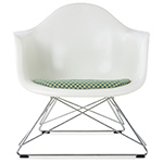 eames low wire base armchair with seat pad by Eames for Herman Miller