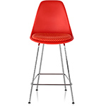 eames plastic stool with seat pad by Eames for Herman Miller