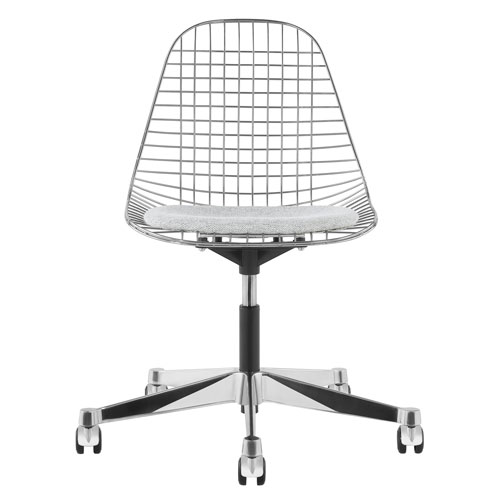 eames wire side chair with task base by Eames for Herman Miller