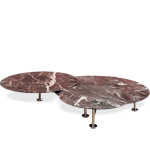 grasshopper low triple round table by Piero Lissoni for Knoll